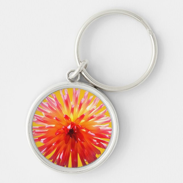 Chaveiro Flor rosa e amarela (Frente)