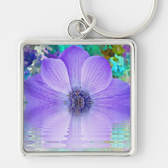 Chaveiro Flor Roxo (Frente)