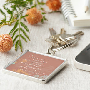 Chaveiro Flor Selvagem do Dia do Chefe Silhuettes em Castan