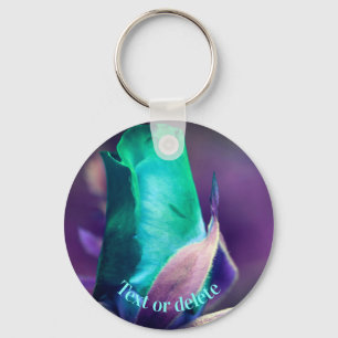 Chaveiro Flor Turquesa Rosebud Personalizado