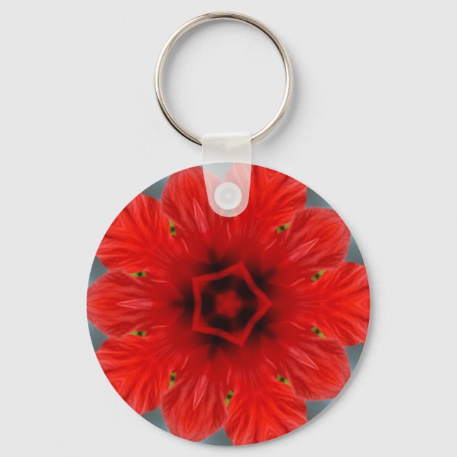 Chaveiro Flor Vermelha (Frente)