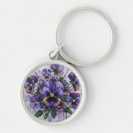 Chaveiro Floração de Amor-Perfeito - Charme Floral