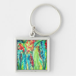 Chaveiro Floral Abstract Art Keychain – Colorful Nature-Ins