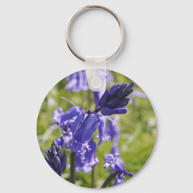Chaveiro Floral com Flores Bluebell (Frente)