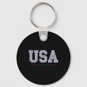Chaveiro Floral Coquette Usa América 4 De Julho Independent