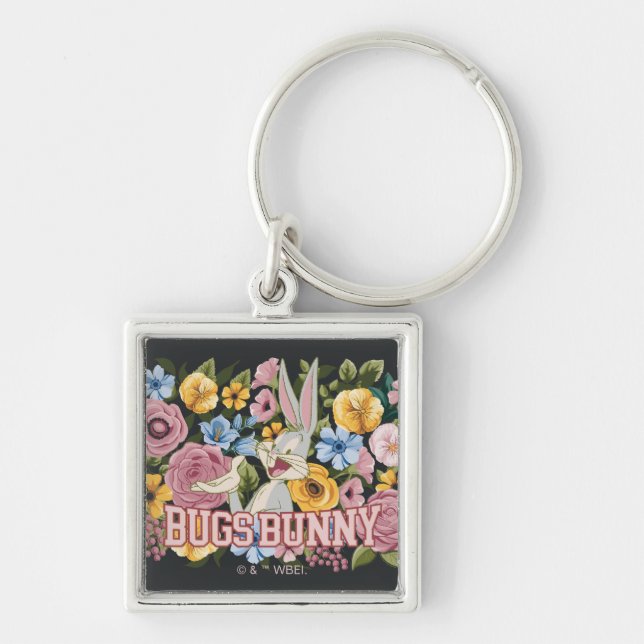 Chaveiro Floral de Bordado Gráfico do BUGS BUNNY™ (Frente)