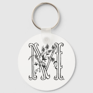 Chaveiro floral de M