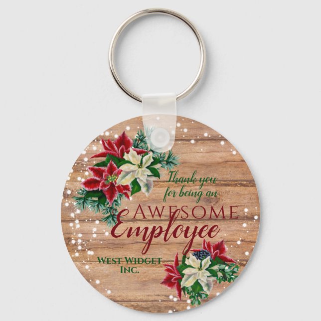 Chaveiro Floral de Natal para Apreciação dos Empregados Rus (Frente)