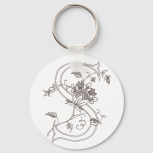 Chaveiro floral de S