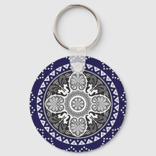 Chaveiro Floral Detalhado - Design de Paisley Paisley
