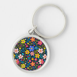 Chaveiro Floral Digital Painting Flowers Pattern-38875