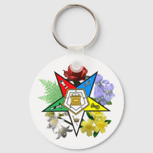 Chaveiro floral do emblema de OES