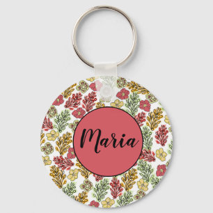 Chaveiro Floral e Vinhas Espanholas Personalizadas de Valên