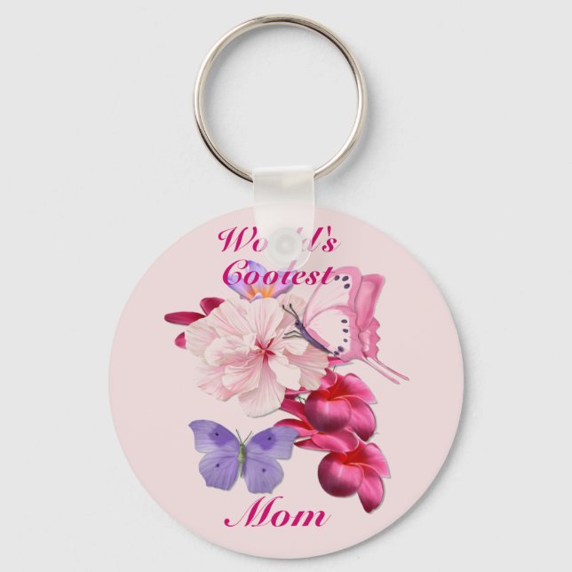 Chaveiro Floral exótico para a mãe (Frente)