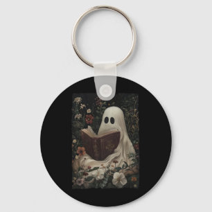 Chaveiro Floral Ghost Leading Book Halloween Figurume Gothi