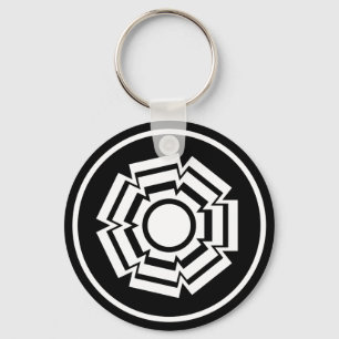 Chaveiro Floral Groove, Preto