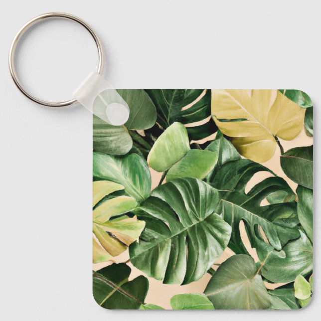 Chaveiro Floral/Havaí/Folha tropical (Frente)