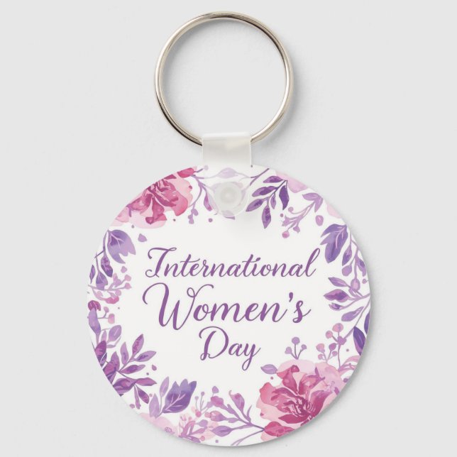 Chaveiro Floral International Women's Day 2026 (Frente)