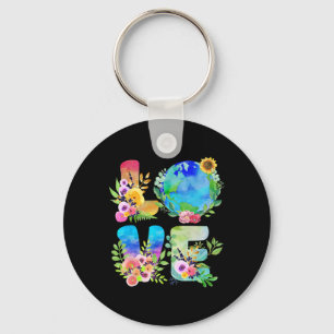 Chaveiro Floral Love World Earth Day Todo Dia Ambiental