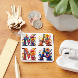 Chaveiro Floral MAMA