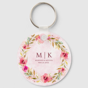 Chaveiro Floral Minimalista e Chic Casamento
