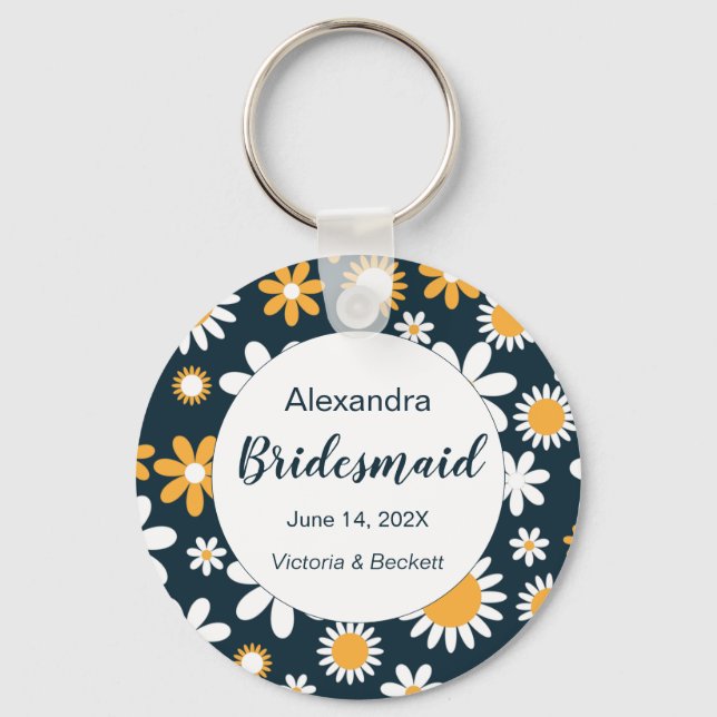 Chaveiro Floral Moderno (Frente)