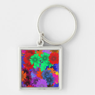 Chaveiro Floral multicolorido