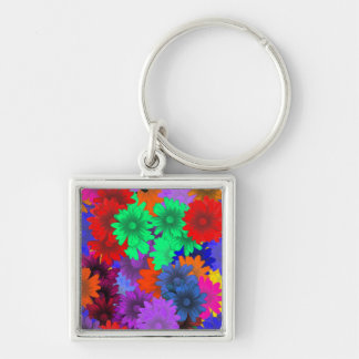 Chaveiro Floral multicolorido