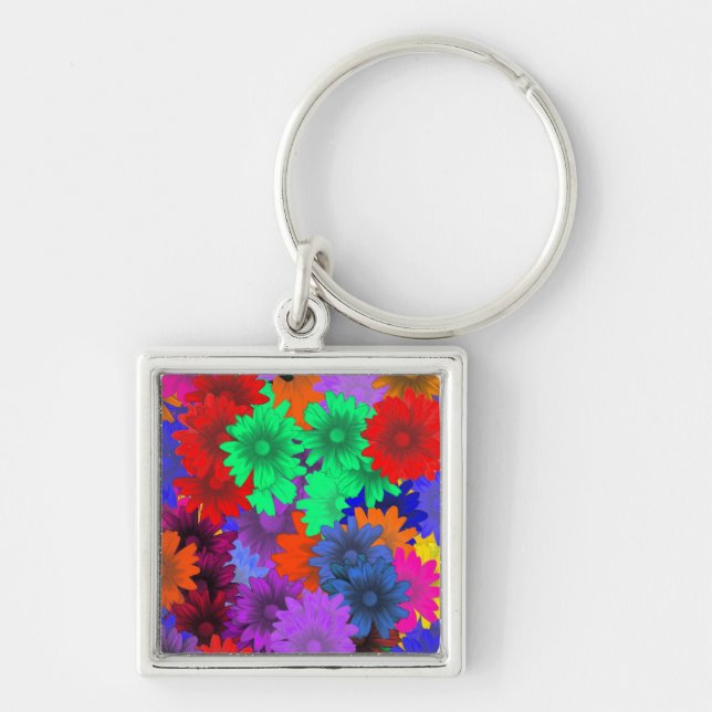 Chaveiro Floral multicolorido (Frente)