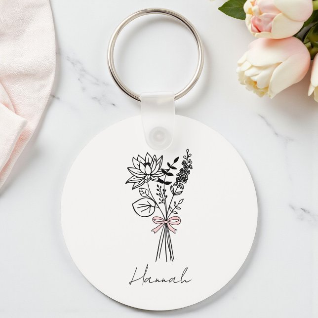 Chaveiro Floral Personalizado Para Bridesmaid (Criador carregado)