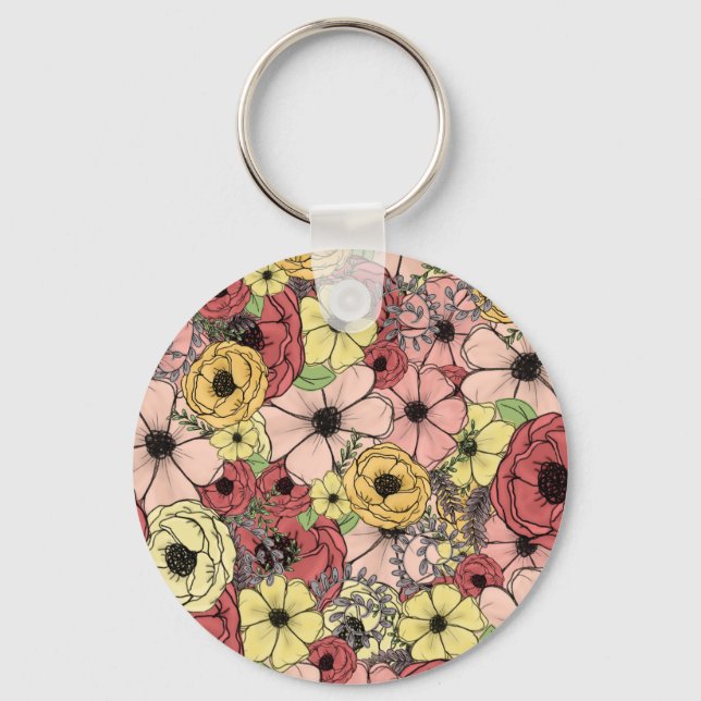 Chaveiro Floral puzzle  (Frente)
