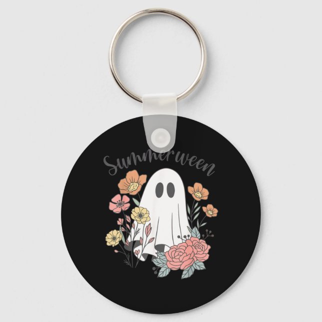 Chaveiro Floral Retro Fantasma Verão de Summerween Temporad (Frente)