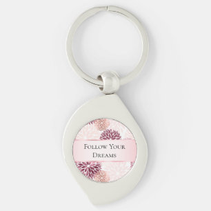Chaveiro Floral Rosa na moda