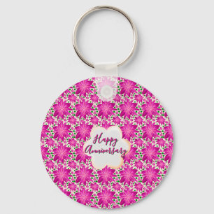 Chaveiro Floral rosa personalizado e customizado