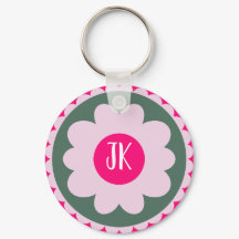 Chaveiro Floral Rosa Personalizado | One Owl Artis