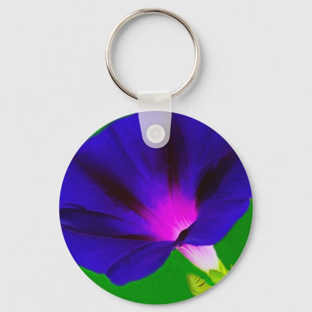 Chaveiro Floral Roxo-Rosa Ardente  (Frente)