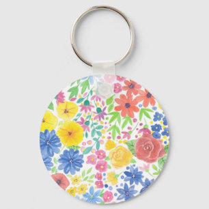 Chaveiro Floral watercolor pattern