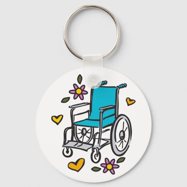 Chaveiro Floral Wheelchair (Frente)