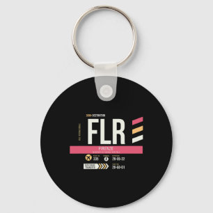 Chaveiro Florença Vintage Itália Flr Código Aeroporto Retro