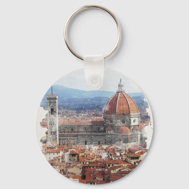 Chaveiro Florence Itália Watercolor Art (Frente)