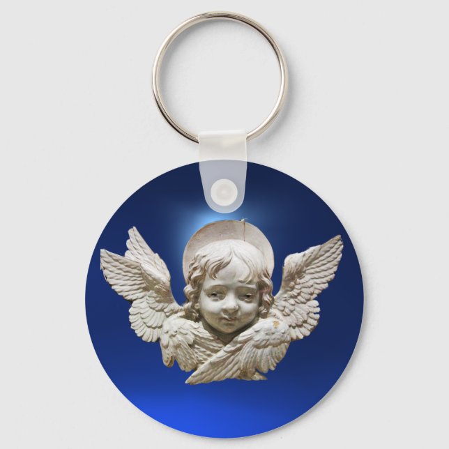 Chaveiro FLORENTINE RENAISSANCE ANGEL, Blue Sapphire Gem (Frente)