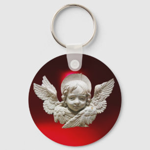 Chaveiro FLORENTINE RENAISSANCE ANGEL,Red Ruby Gem