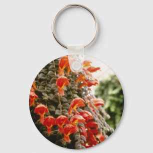 Chaveiro Flores alaranjadas da planta do peixe dourado de