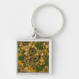 Chaveiro Flores amarelas do crisântemo