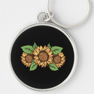 Chaveiro Flores Amarelas Lindas Arte de Girassóis