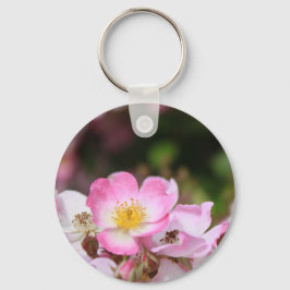 Chaveiro Flores bonito, cor-de-rosa, rosa silvestre, para s