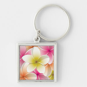 Chaveiro Flores Brilhantes Frangipani/ Plumeria