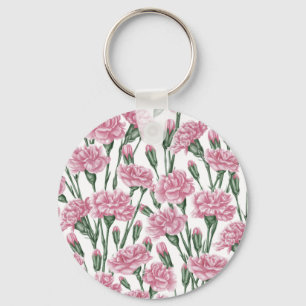 Chaveiro Flores cor-de-rosa