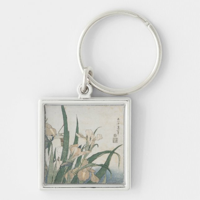 Chaveiro Flores da íris e gafanhoto, c.1830-31 (Frente)