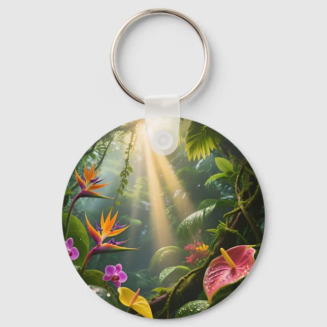 Chaveiro Flores da Selva Tropical (Frente)